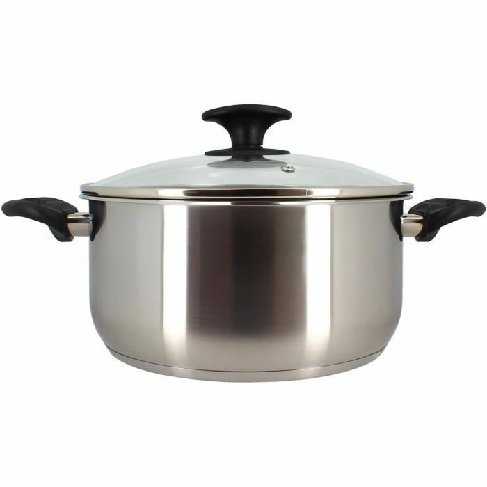 Menastyl Faitout en acier inoxydable 24 cm avec couvercle, 5L
