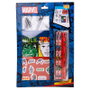 CERDÁ - Set de Papeterie à Colorier Avengers Marvel - Contient : Carnet A4, Carnet A5, 5 Crayons de Couleur, Autocollants - 21,5x32 cm