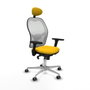 Piqueras y Crespo Chaise de Bureau avec Appui-tête 3D086G1 Jaune