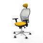 Piqueras y Crespo Chaise de Bureau avec Appui-tête 3D086G1 Jaune