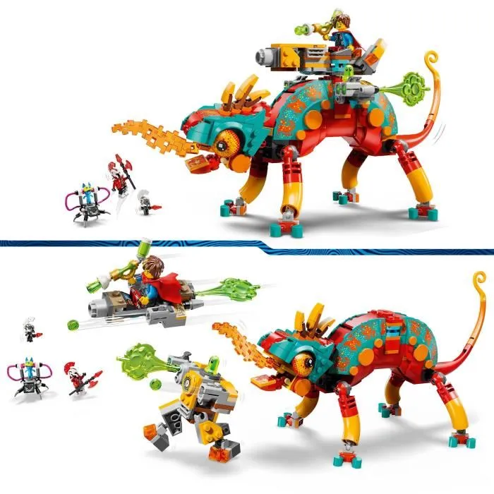 Lego Dreamzzz 71492 - Le Caméléon Cracheur de Feu de Mateo - Jeu de Construction avec Figurines - Idée Cadeau Garçon 7 Ans et Plus - 443 Pièces