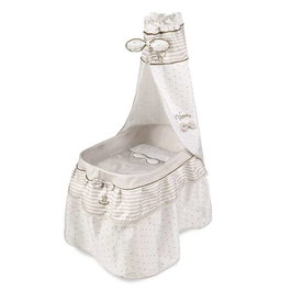 Decuevas Moïse Verona pour poupées jusqu'à 60 cm - Lit bébé jouet en métal, plastique et polyester - Dimensions 37x60x100 cm
