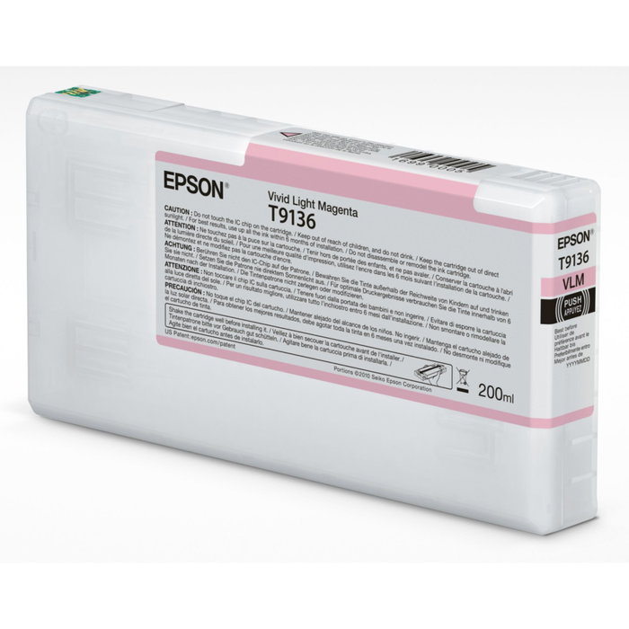 Epson Cartouche d'encre Vivid Light Magenta 200 ml T9136 Epson Cartouche d'encre Vivid Light Magenta 200 ml T9136