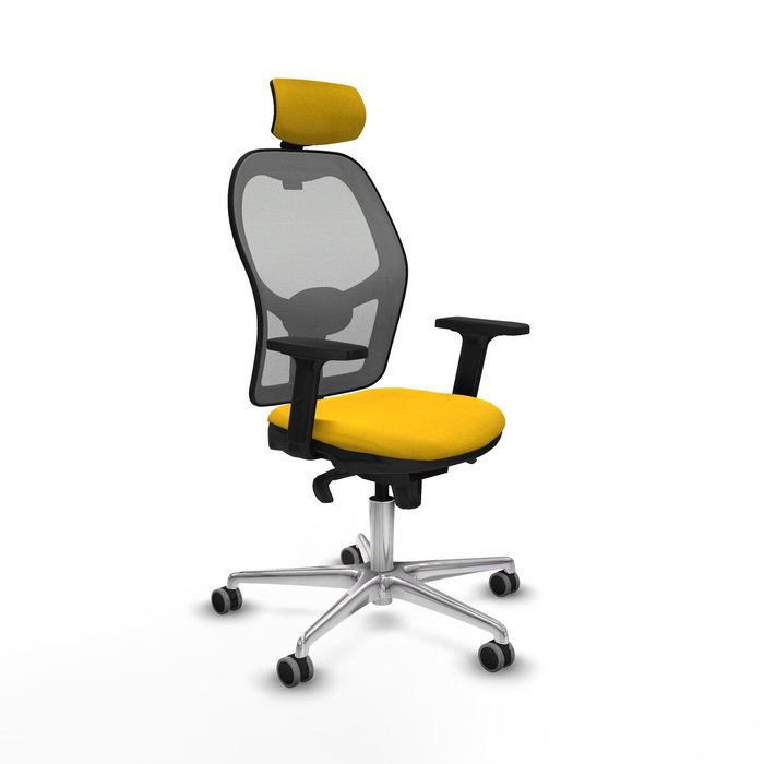 Piqueras y Crespo 2D086G2 Chaise de Bureau Jaune avec Appui-tête Piqueras y Crespo 2D086G2 Chaise de Bureau Jaune avec Appui-tête