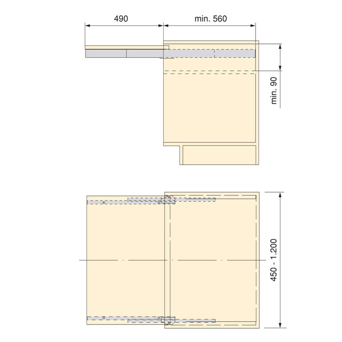 Emuca Coulisses de table télescopique Shot, Aluminium, Inox anodisé