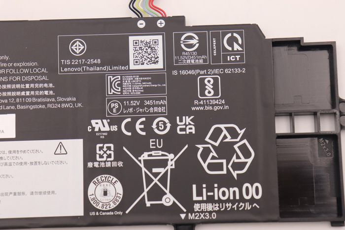 Lenovo Batterie interne pour PC portable - Lithium-Ion - Configuration 3 cellules - Capacité 41Wh - Source d'alimentation fiable