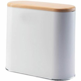 Kitchen Move Poubelle Push ALDO - 10 L - Blanc & Bois
