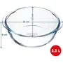 Pyrex 1450144 Plat pour Airfryer en Verre Borosilicate, Rond, Résistant à la Chaleur, 26 cm