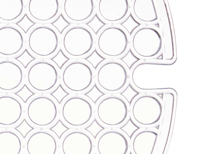 Kinvara Tapis de protection pour évier rond 29 cm Transparent (Set de 24)