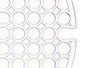 Kinvara Tapis de protection pour évier rond 29 cm Transparent (Set de 24)