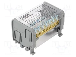 MOREK Bloc de séparation 100A 1kV gris pour rail DIN