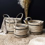 Home Deco Factory Lot de 3 paniers avec anses MIRAGE