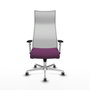 Piqueras y Crespo Chaise de Bureau Albacete Violet et Blanc