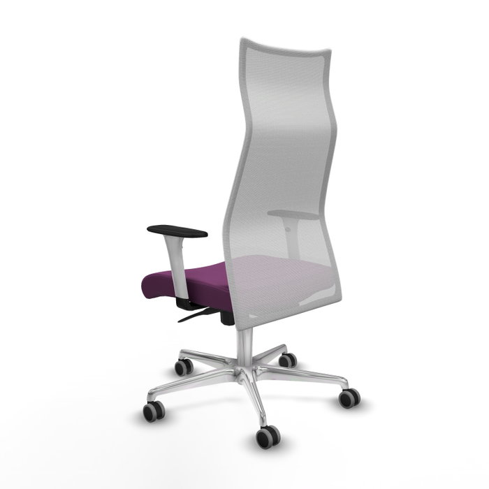 Piqueras y Crespo Chaise de Bureau Albacete Violet et Blanc