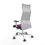 Piqueras y Crespo Chaise de Bureau Albacete Violet et Blanc