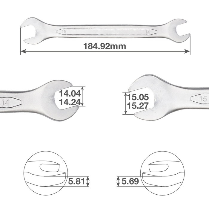 GSC Evolution Llave inglesa fija 14 et 15mm