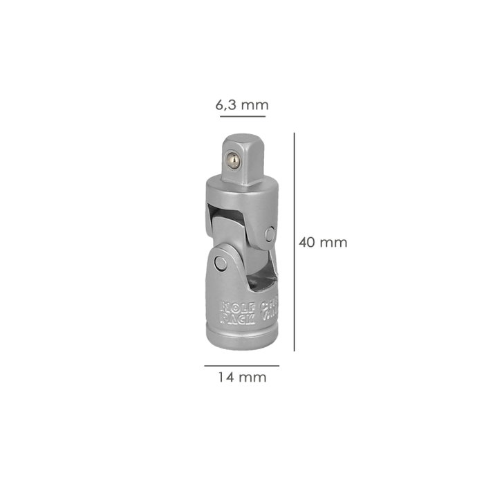 WOLFPACK LINEA PROFESIONAL Articulation Universelle 1/4'' Acier Chrome Vanadium WOLFPACK LINEA PROFESIONAL Articulation Universelle 1/4'' Acier Chrome Vanadium