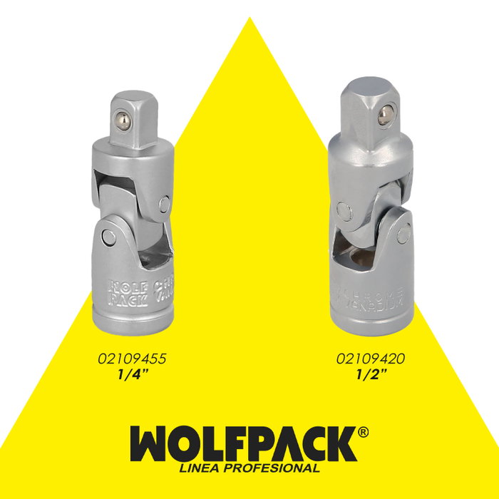 WOLFPACK LINEA PROFESIONAL Articulation Universelle 1/4'' Acier Chrome Vanadium WOLFPACK LINEA PROFESIONAL Articulation Universelle 1/4'' Acier Chrome Vanadium