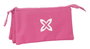 Safta Portatodo triple Munich basico - Trousse de rangement triple basique couleur fuchsia 22 x 12 x 3 cm