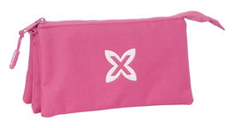 Safta Portatodo triple Munich basico - Trousse de rangement triple basique couleur fuchsia 22 x 12 x 3 cm
