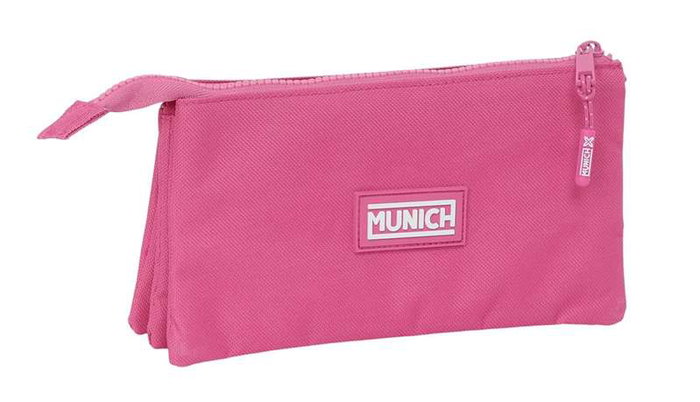 Safta Portatodo triple Munich basico - Trousse de rangement triple basique couleur fuchsia 22 x 12 x 3 cm Safta Portatodo triple Munich basico - Trousse de rangement triple basique couleur fuchsia 22 x 12 x 3 cm