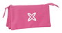 Safta Portatodo triple Munich basico - Trousse de rangement triple basique couleur fuchsia 22 x 12 x 3 cm
