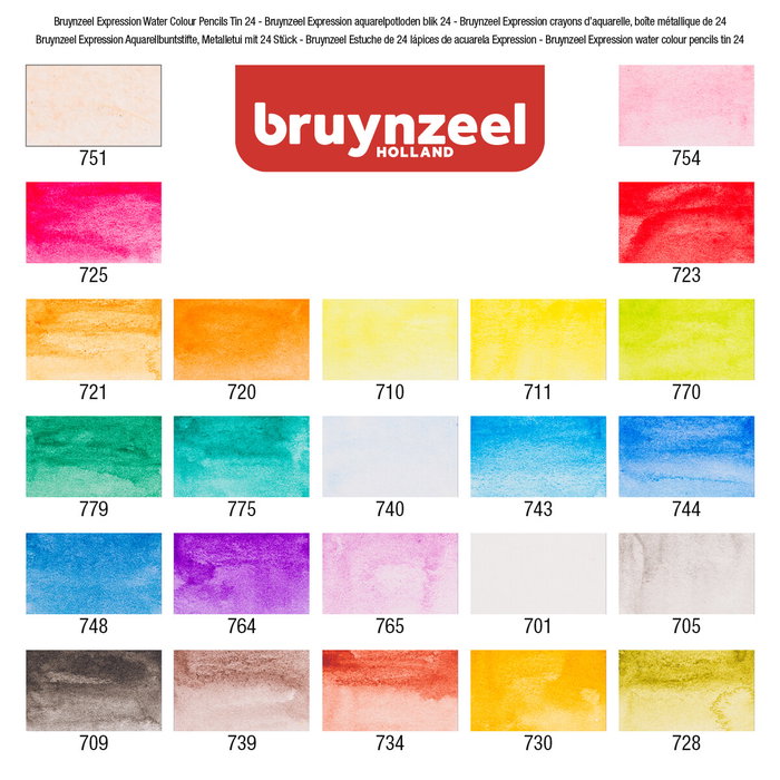 Bruynzeel Étui de 24 crayons aquarelle Expression