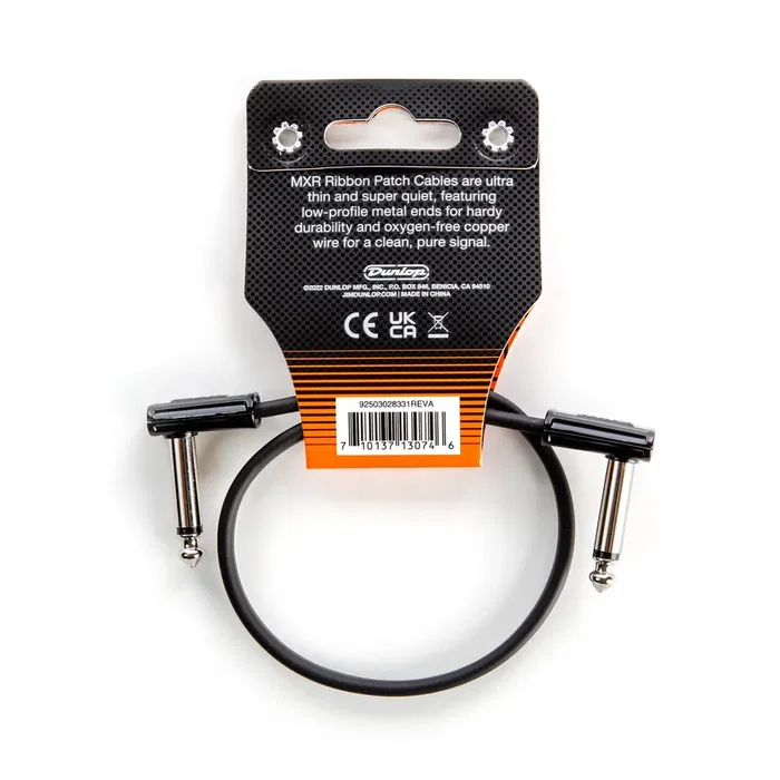 MXR Câble Ribbon Patch 30 cm - Noir