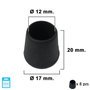 MAURER Embout conique noir 12 mm, Blister de 8 pièces