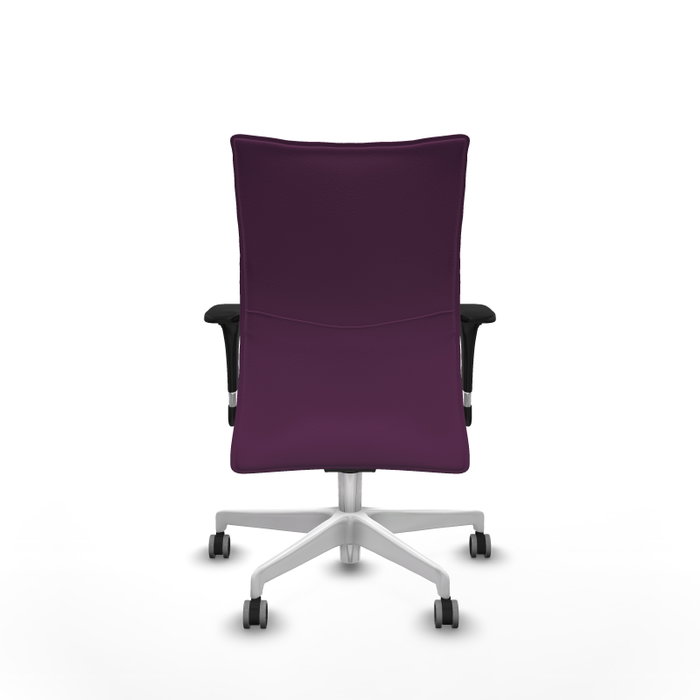 Piqueras Y Crespo Silla Albacete Confidente, Similicuir Morado, Base Blanche Piqueras Y Crespo Silla Albacete Confidente, Similicuir Morado, Base Blanche
