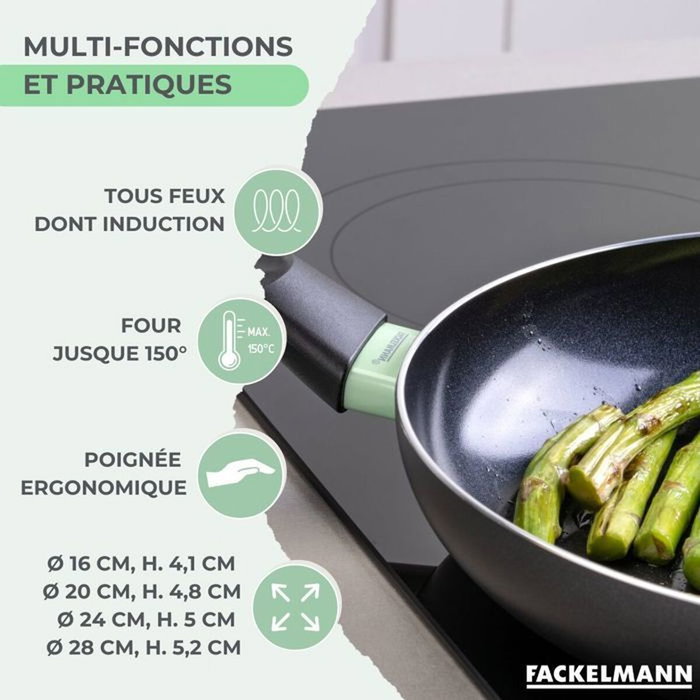 Fackelmann Set de 4 poêles Brandao Céramique (16, 20, 24 et 28 cm) Fackelmann Set de 4 poêles Brandao Céramique (16, 20, 24 et 28 cm)