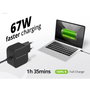 Conceptronic Chargeur mural USB-C OZUL04BE 67W GaN