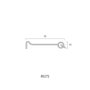 Edm Aldabilla double embrasure en fer, 75 x 15 mm, pack de 2