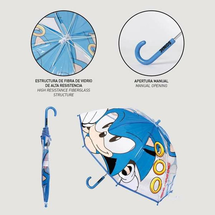Cerdá Parapluie manuel Burbuja Sonic Bleu 45 cm