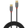 Lindy Câble USB 2.0 Type-C vers Type-C 3 mètres, PD 60W, 480 Mbit/s, double blindage, connecteurs plaqués or - Anthra Line