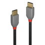 Lindy Câble USB 2.0 Type-C vers Type-C 3 mètres, PD 60W, 480 Mbit/s, double blindage, connecteurs plaqués or - Anthra Line