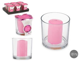 Acorde Porte-bougie Taco Bougie Orchidée 10 x 10 x 10 cm Rose (Set de 6)