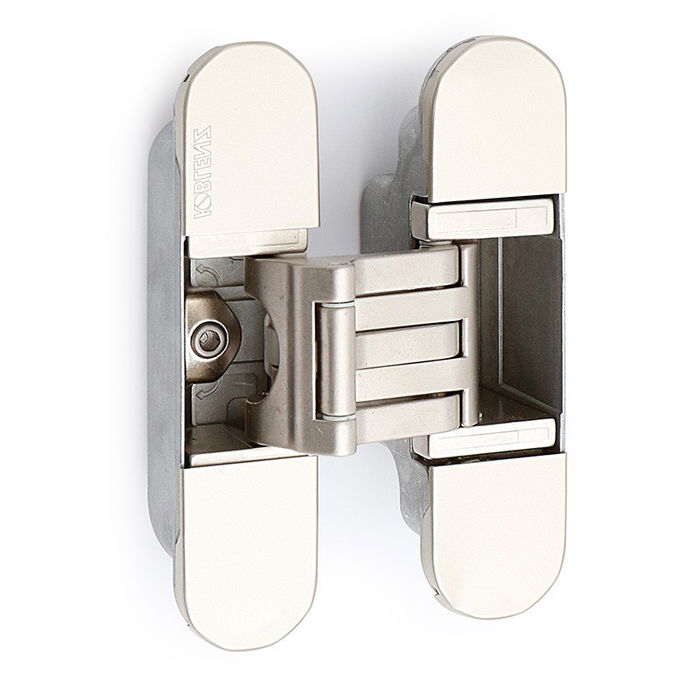 Koblenz Bisagra Invisible K6300 Níquel Satinado, Negro, Bisagra Oculta Regulable 3D para Puertas Interiores Koblenz Bisagra Invisible K6300 Níquel Satinado, Negro, Bisagra Oculta Regulable 3D para Puertas Interiores