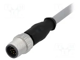HARTING Connecteur M12 mâle droit avec cordon 1,5m 12 broches code A