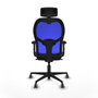 Piqueras y Crespo Chaise de Bureau avec Appui-tête Jorquera 2D036G2 Blue marine