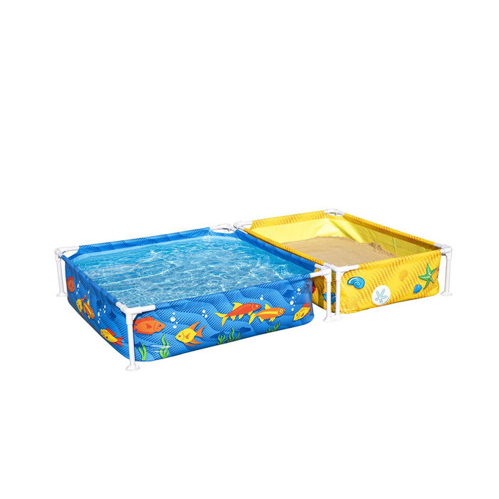 Bestway Piscine Rigide Enfant Avec Bac à Sable 213x122x30,5 cm +2 ans Jardin 00561
