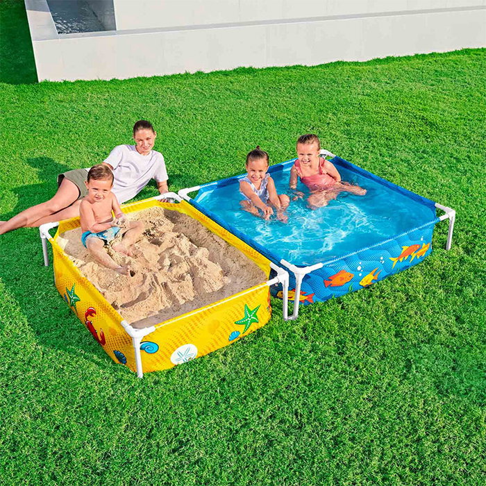 Bestway Piscine Rigide Enfant avec Bac à Sable 213x122x30,5 cm +2 ans Jardin 00561 Bestway Piscine Rigide Enfant avec Bac à Sable 213x122x30,5 cm +2 ans Jardin 00561