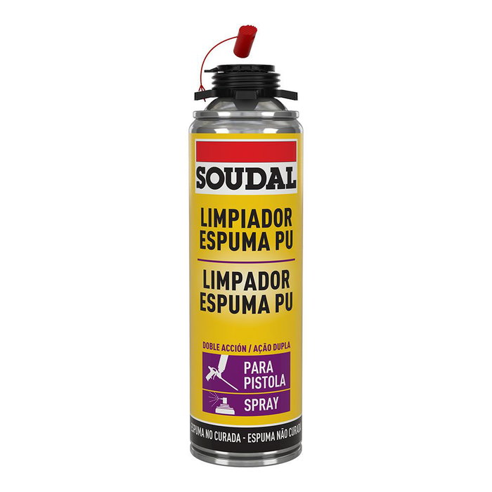 Soudal Nettoyant mousse fraîche aérosol 500 ml pour pistolet à mousse PU Soudal Nettoyant mousse fraîche aérosol 500 ml pour pistolet à mousse PU