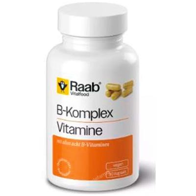 RAAB VITALFOOD Vitamina B Complex 460Mg - Complexe de Vitamines B - 90 Capsules Végétales - Vegan, sans Gluten et sans Lactose RAAB VITALFOOD Vitamina B Complex 460Mg - Complexe de Vitamines B - 90 Capsules Végétales - Vegan, sans Gluten et sans Lactose