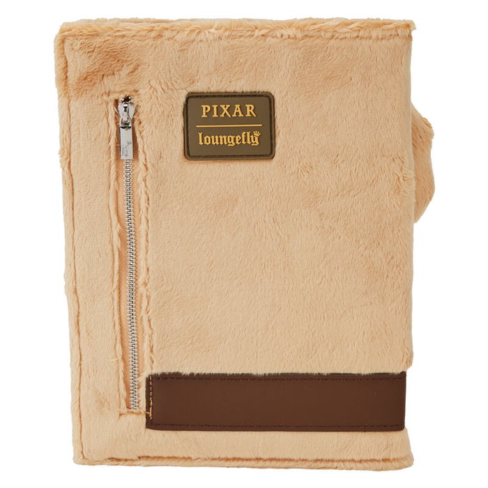 LOUNGEFLY Cuaderno peluche Dug 15th Anniversary Up Disney Pixar - Carnet en peluche avec appliques, broderies et détails imprimés, 16.25x21.87cm