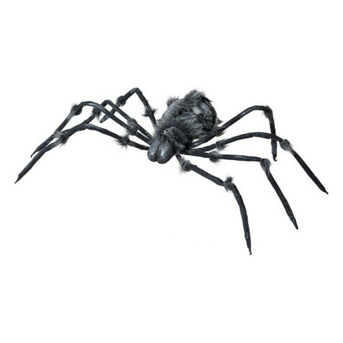 BigBuy Carnival Araignée Géante Noire avec Poils 162 cm