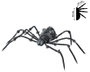 BigBuy Carnival Araignée Géante Noire avec Poils 162 cm
