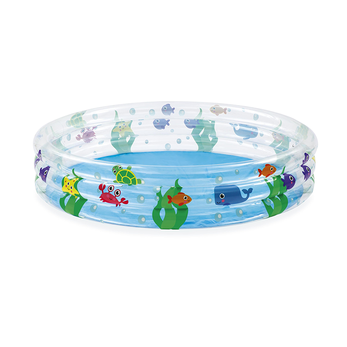 Bestway Piscine Gonflable Enfant 3 Anneaux Transparente Vie Marine 152x30 cm +2 Ans Jardin 51004 Bestway Piscine Gonflable Enfant 3 Anneaux Transparente Vie Marine 152x30 cm +2 Ans Jardin 51004