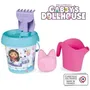 Smoby - Seau de plage Gabby et la maison magique avec tamis, râteau, pelle, arrosoir et moule à sable - 17 cm - En plastique recyclé - À partir de 18 mois