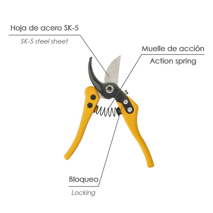 WOLFPACK LINEA PROFESIONAL Ciseaux de taille 3176-1, 210 mm, 1 main